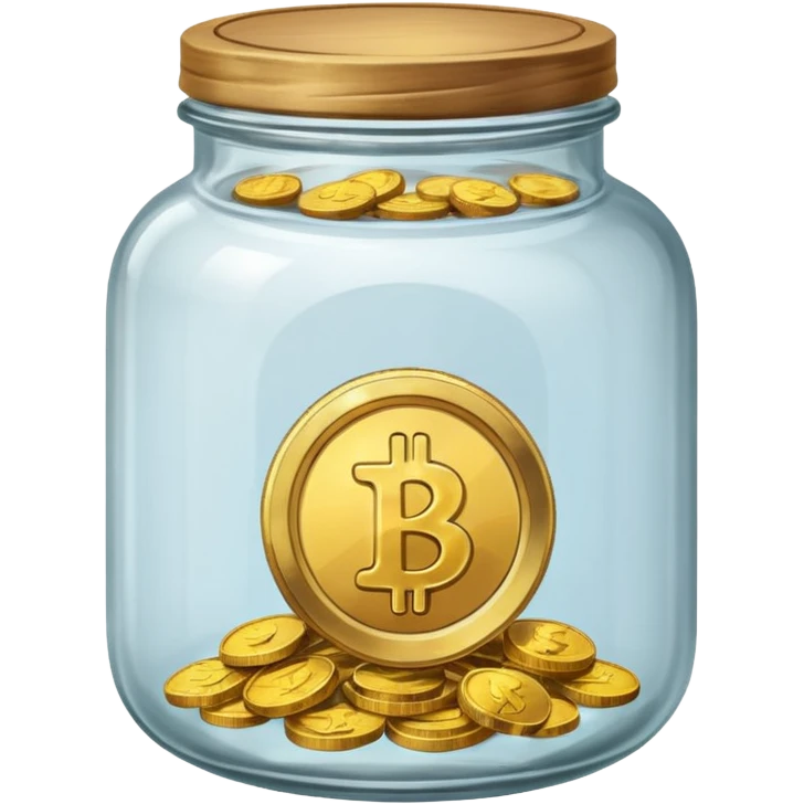 jar with a one coins emoji