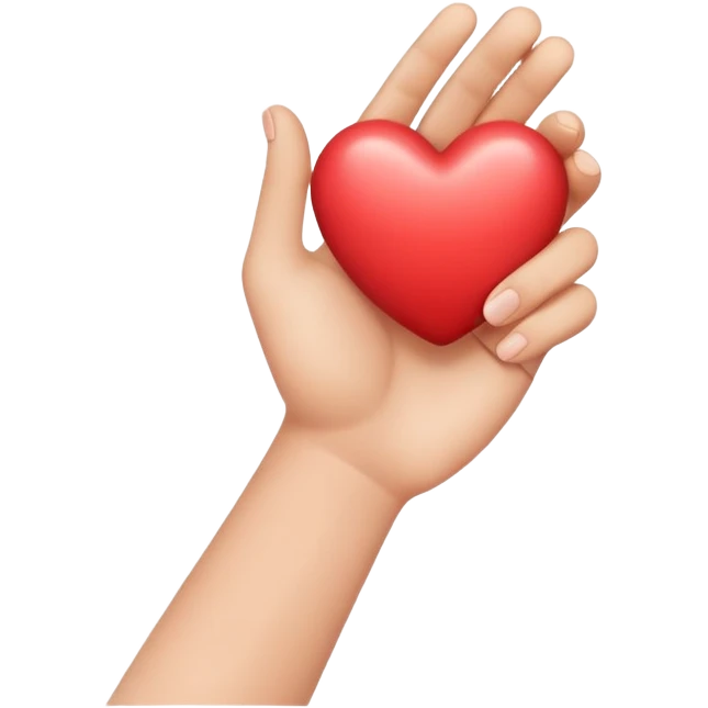 Heart hand emoji