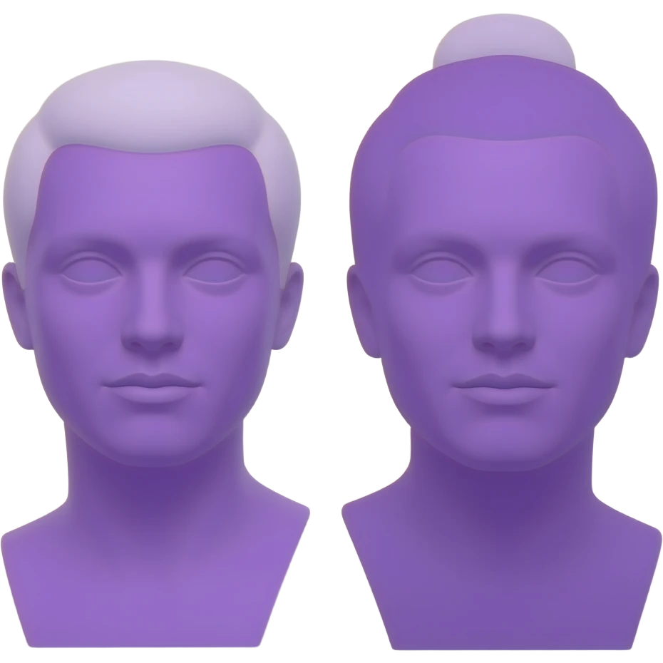 Busts in Silhouette violet emoji