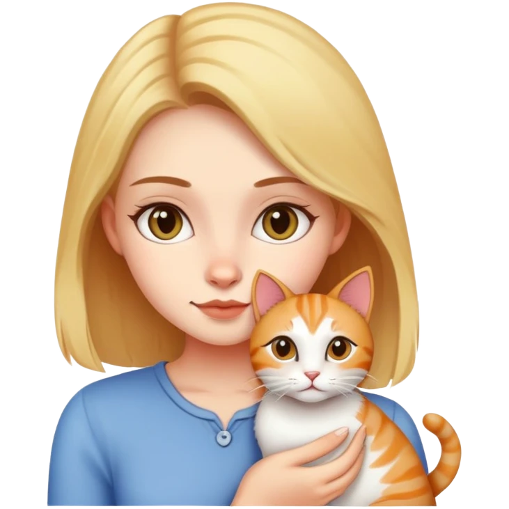 girl with cat emoji