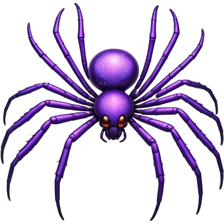 glitter purple and spider emoji