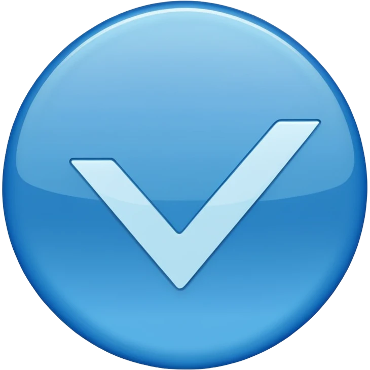 Blue tick mark carcle emoji