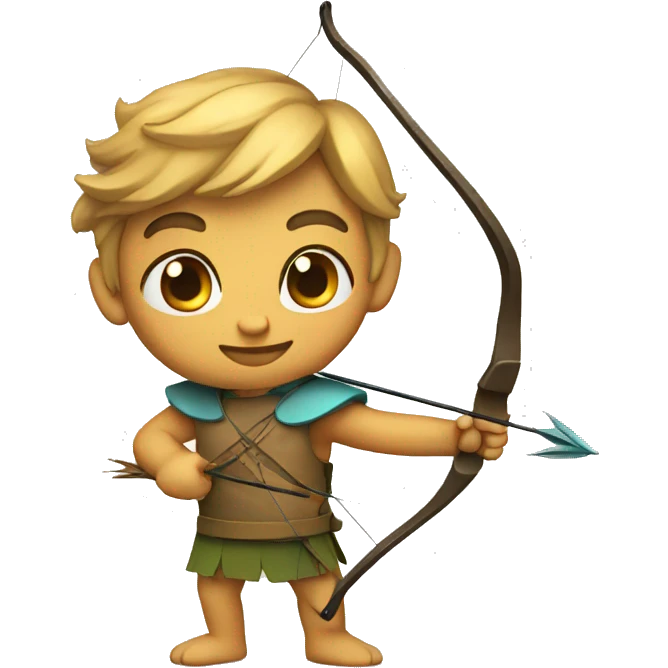 a cartoon character with a bow and arrow emoji
