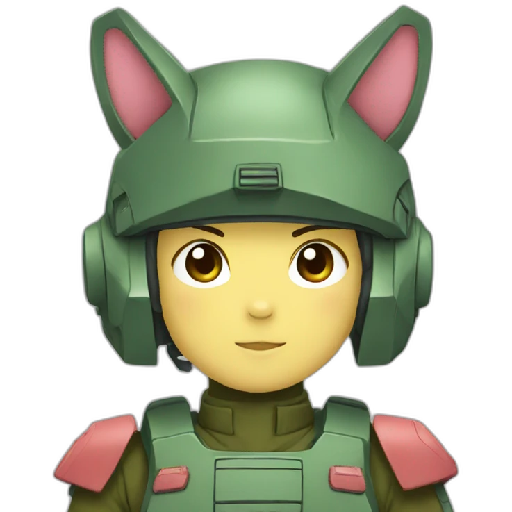 zaku with cat ears emoji