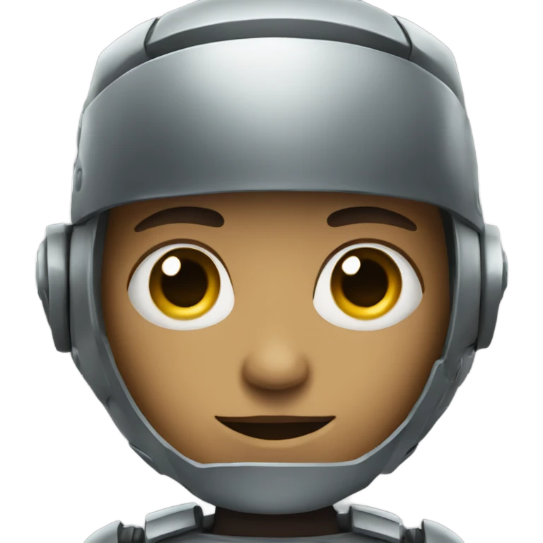 Half robot Half human emoji