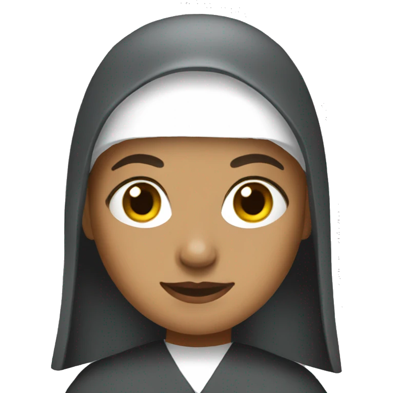 nun with gray dress emoji