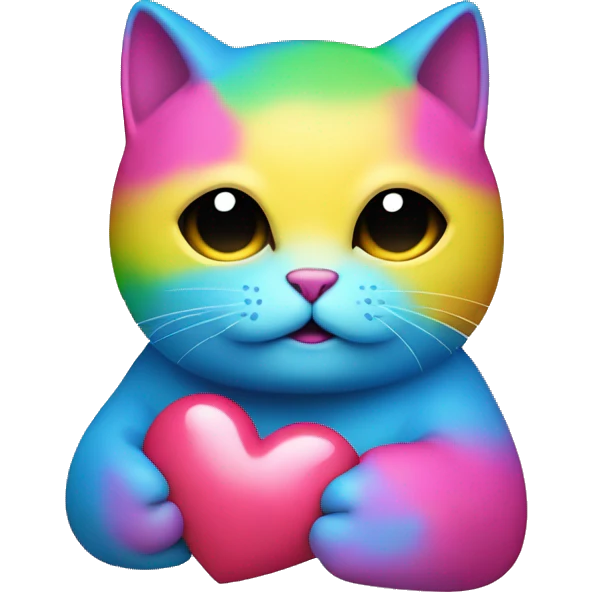 blobcat in trans colors holding a pansexual heart emoji