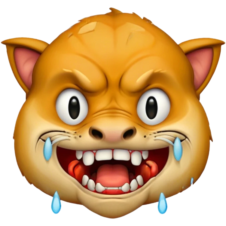 ugly cry scary animal emoji