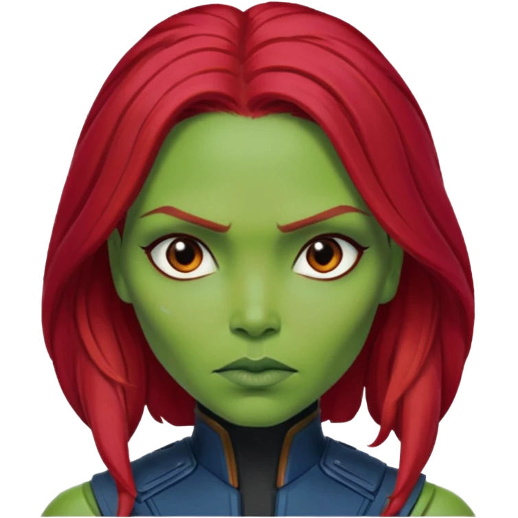 gamora from Guardians of the Galaxy movie , red hair emoji