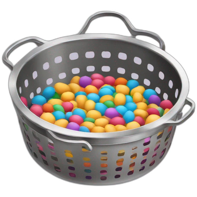 pretty and colorful sieve emoji