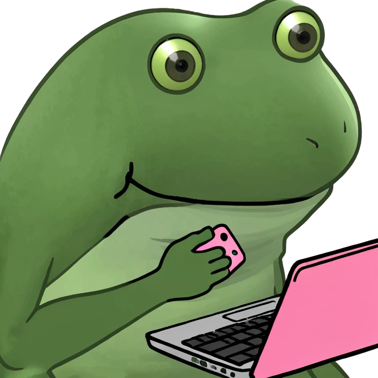 Pink computer emoji