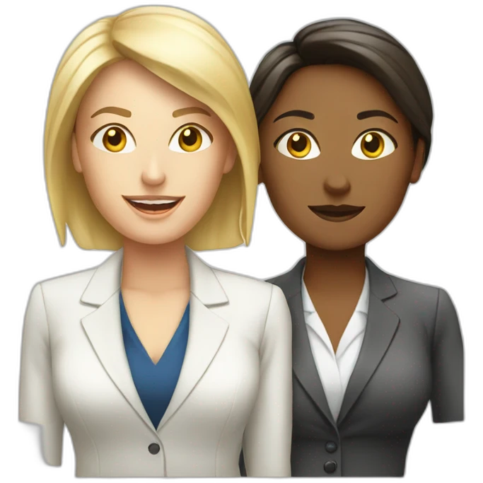 two white business women hr department emoji