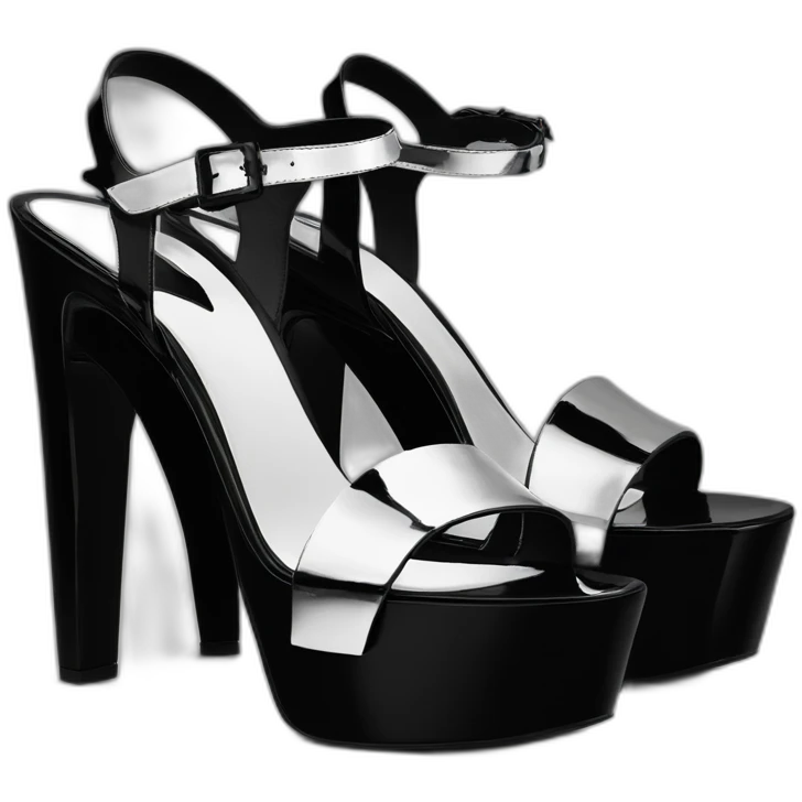 Ysl TRIBUTE PLATFORM SANDAL black PATENT LEATHER emoji