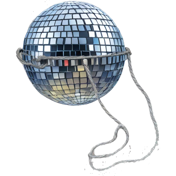 Disco ball with lasso emoji