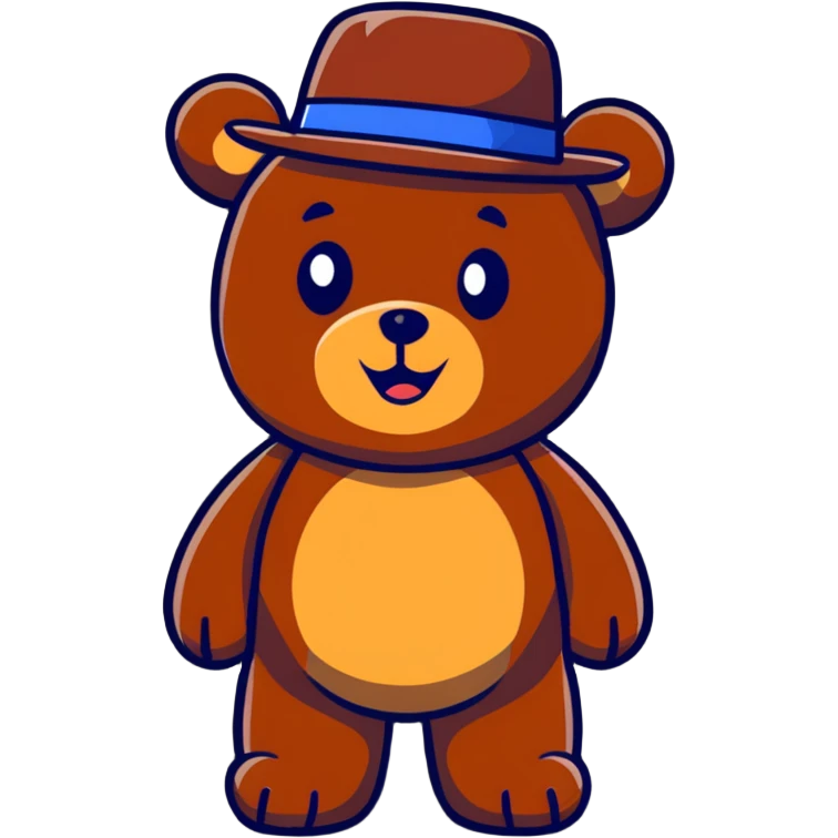 Cartoon Freddy bear emoji