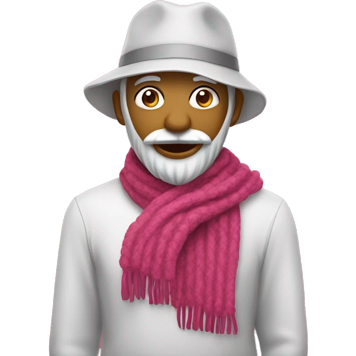 Hipopotamo rosado con bufanda  emoji