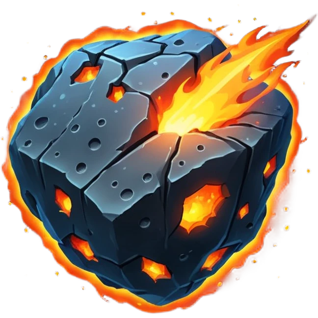 Asteriod emoji make it Falling like a shooting star keep it a ssteriod alone emoji