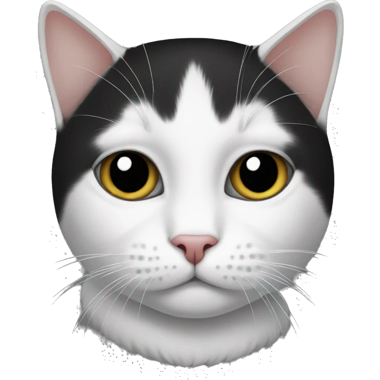 Black and white cat  emoji