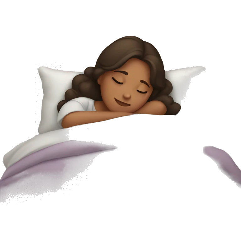 Brunette girl sleeping emoji
