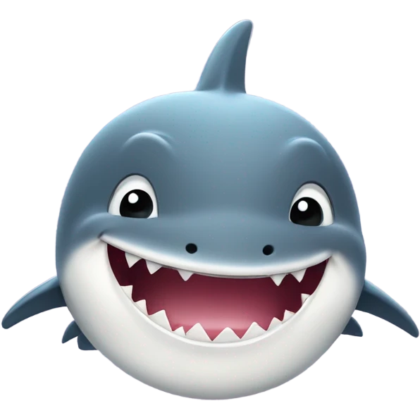 cute Chubby little shark emoji