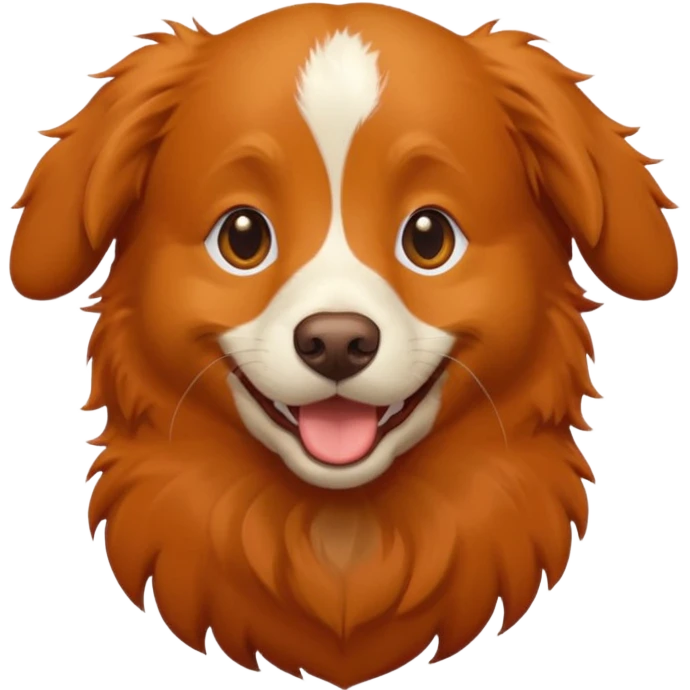 nova scotia duck tolling retriever with a brown face emoji style emoji