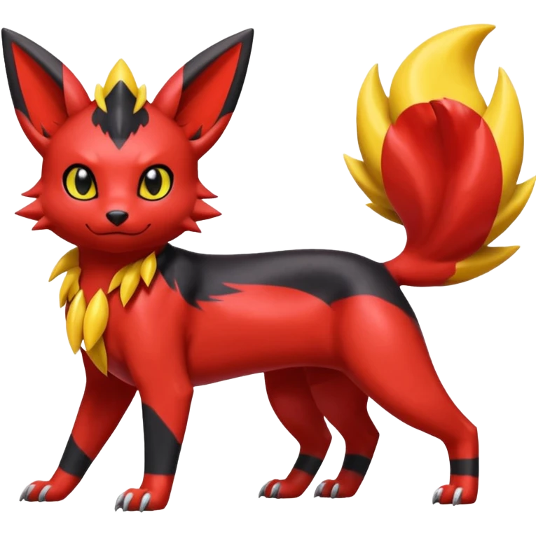  Shiny red Litten-Umbreon-Salandit-Jolteon-fusion emoji
