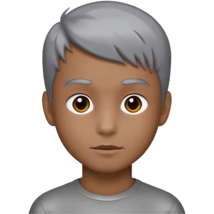 gray metal painted boy emoji