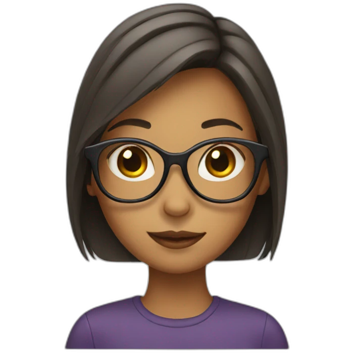 Girl with glasses emoji