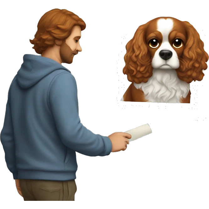 Cavalier tapes to a wall emoji