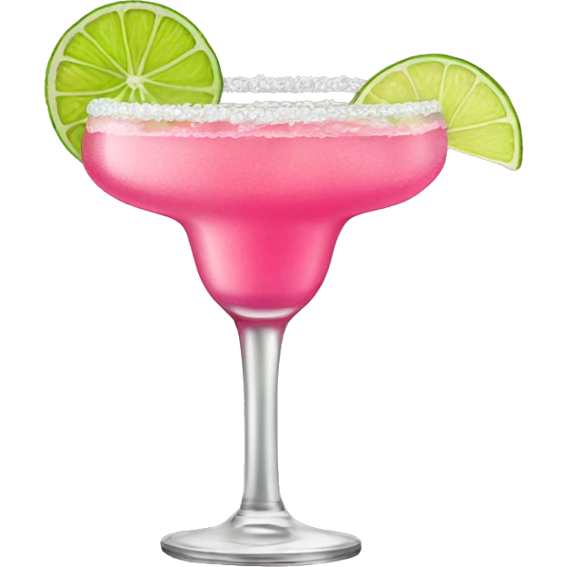 Pink margarita with lime slice  emoji