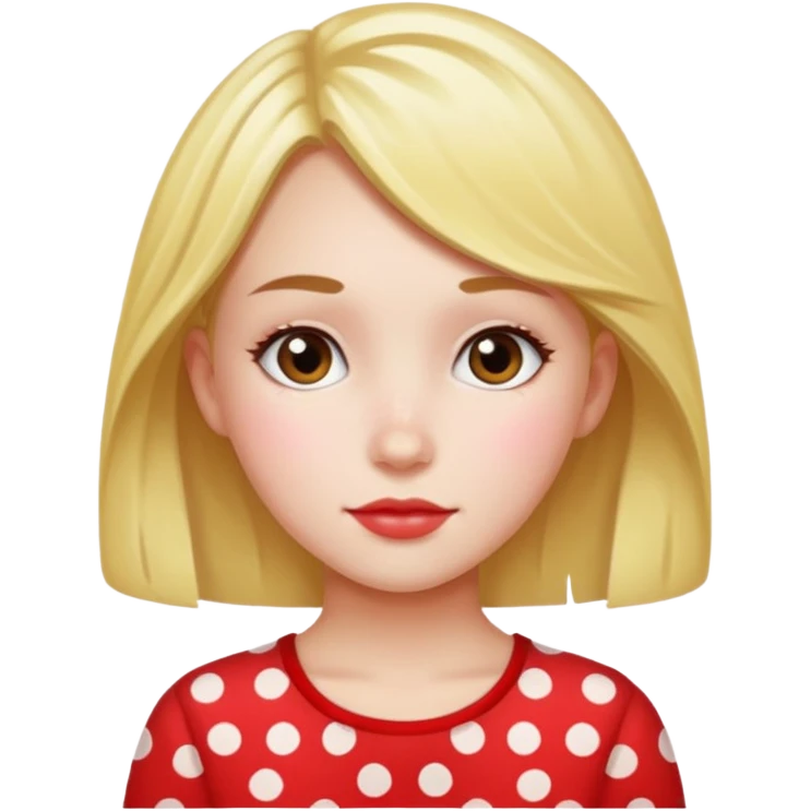 polka dots girl white emoji