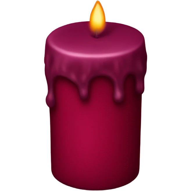 Dark red velvet candle emoji
