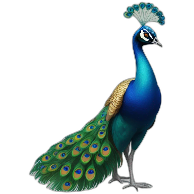 Peacock dance emoji