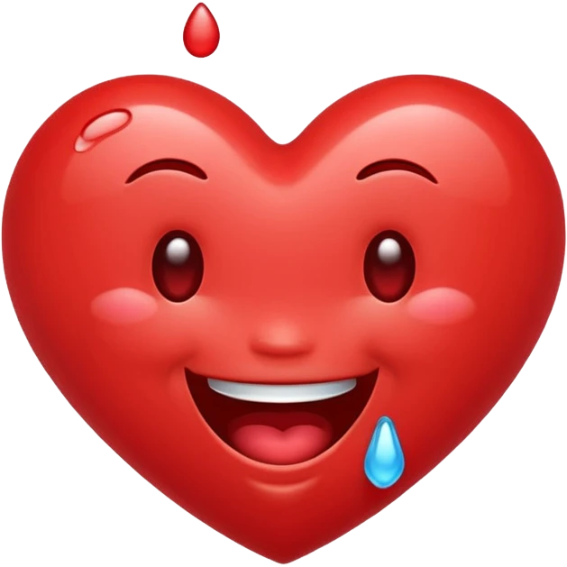 Heart emoji laughing  with tears emoji