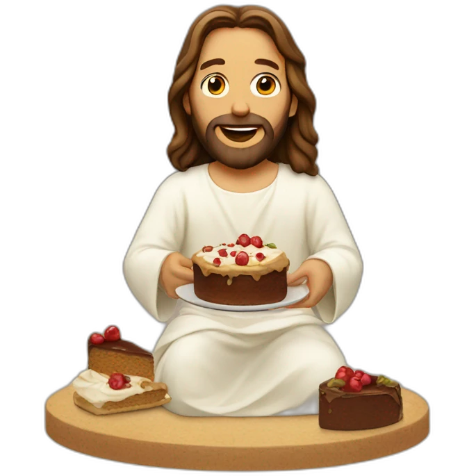 jesus eating cake emoji