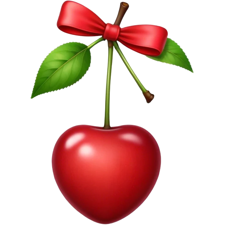 Cherry with bow at the top emoji