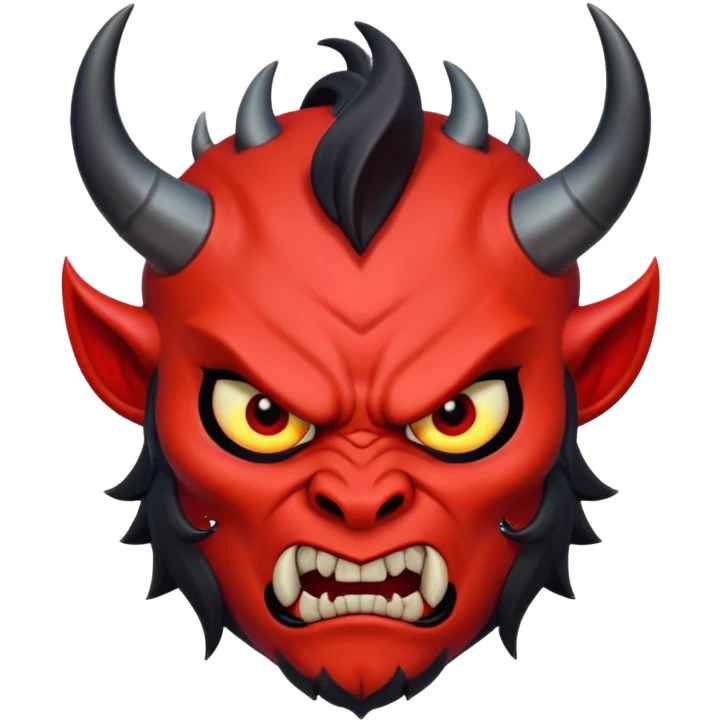 angry devil face emoji