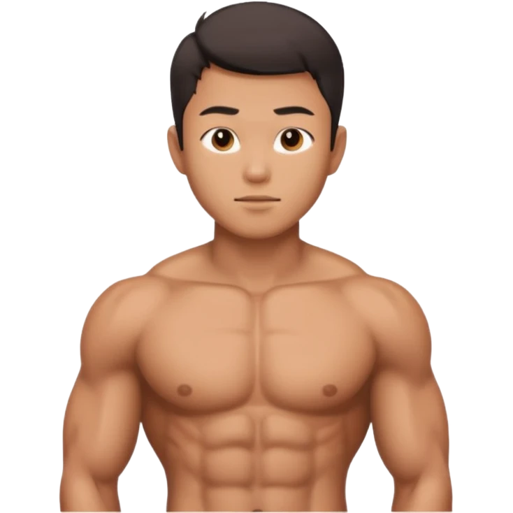 Asian guy hottie abs nowear emoji