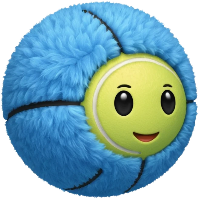 full blue tennis ball emoji