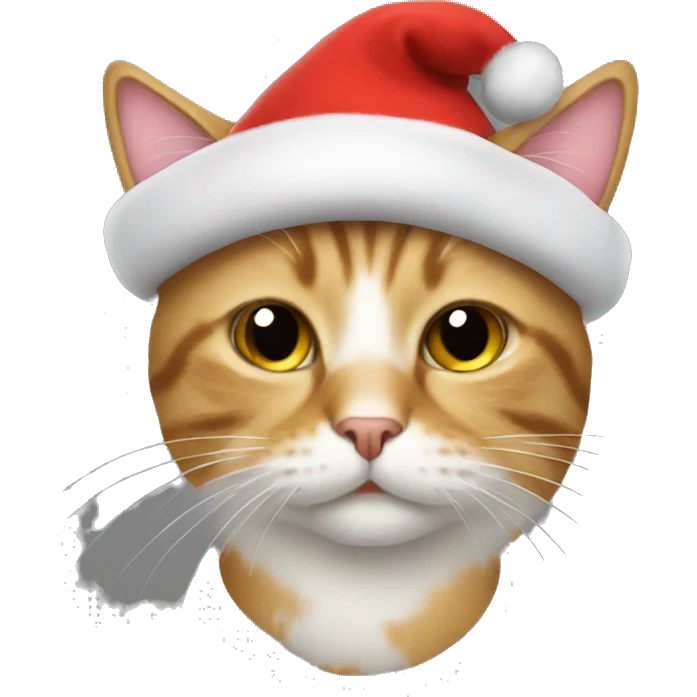 Cat with Christmas hat emoji