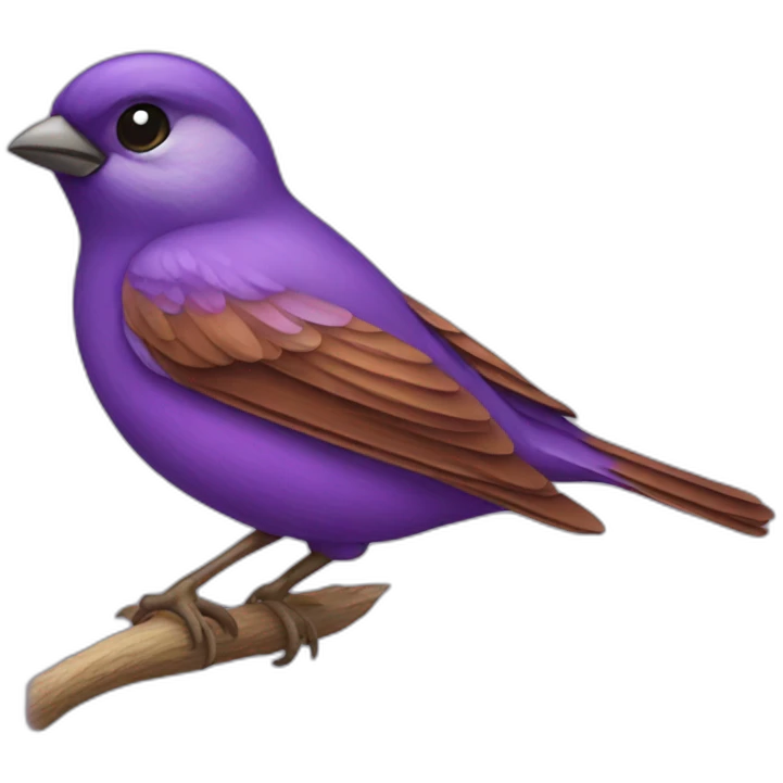 purple sparrow bird emoji