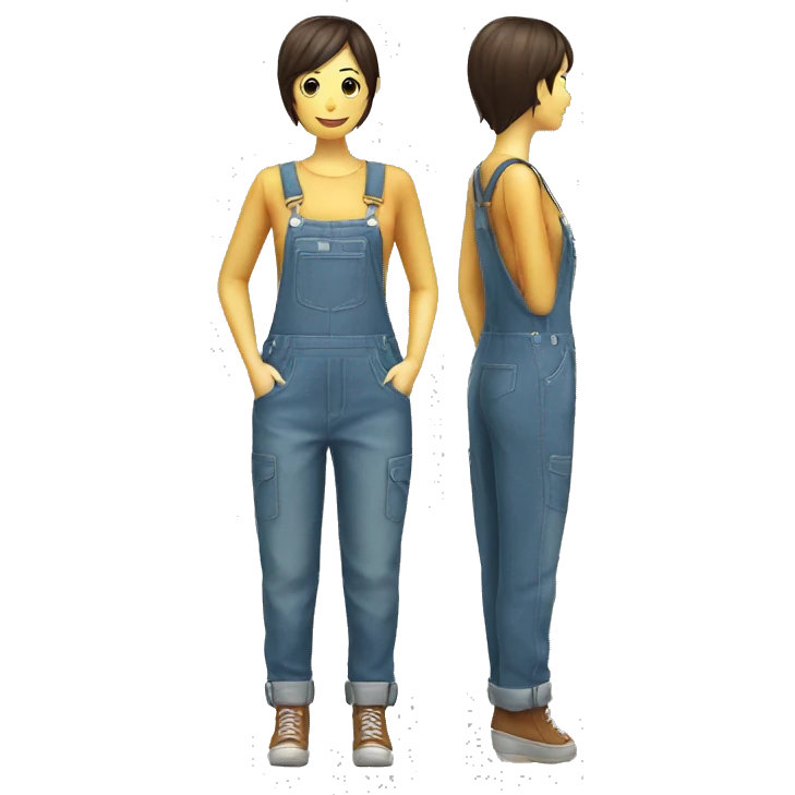 overalls with long pants piece of cloth item only emoji