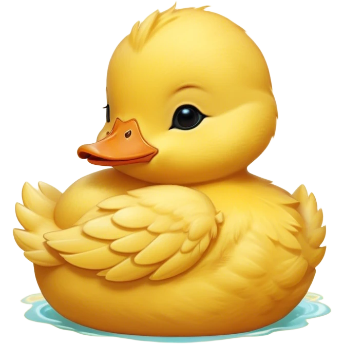 Meme-Worthy Cute Sleeping Yellow Baby Duck Portrait Emoji, Head resting peacefully with a contented smile, showcasing a delightfully tiny build and a luxuriously soft bright yellow downy coat, eyes shut in a serene, restful nap, Simplified yet hilariously adorable features, highly detailed, glowing with a soft, drowsy light, high shine, relaxed and utterly lovable, stylized with an air of playful laziness, bright and heartwarming, soft glowing outline, capturing the essence of a comically sleepy duckling, so meme-worthy it feels like it could instantly become the next viral sensation of adorable slumber! emoji
