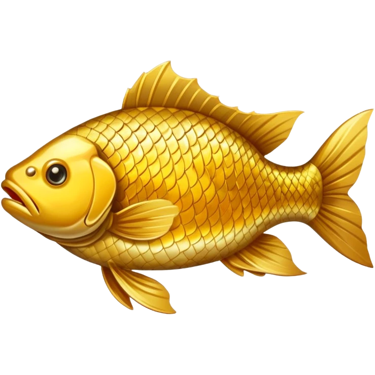 Crucian carp with the inscription "wow!" emoji