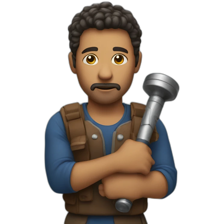 Men with a macebell emoji