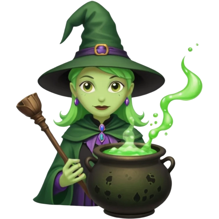 green witch cooking potion emoji