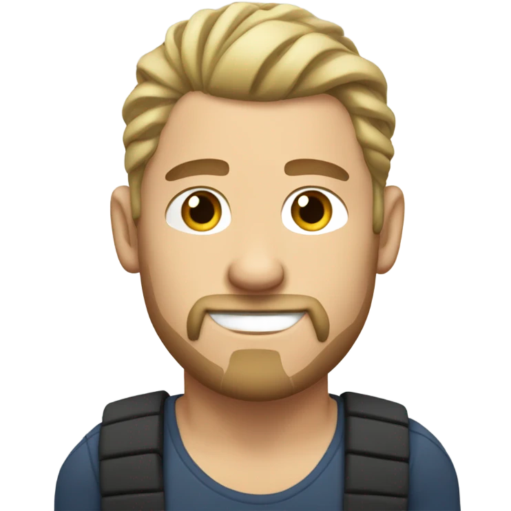 white guy with a man bun undercut emoji