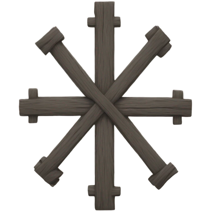 flipped cross emoji