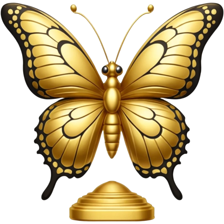 golden statue of a butterfly emoji