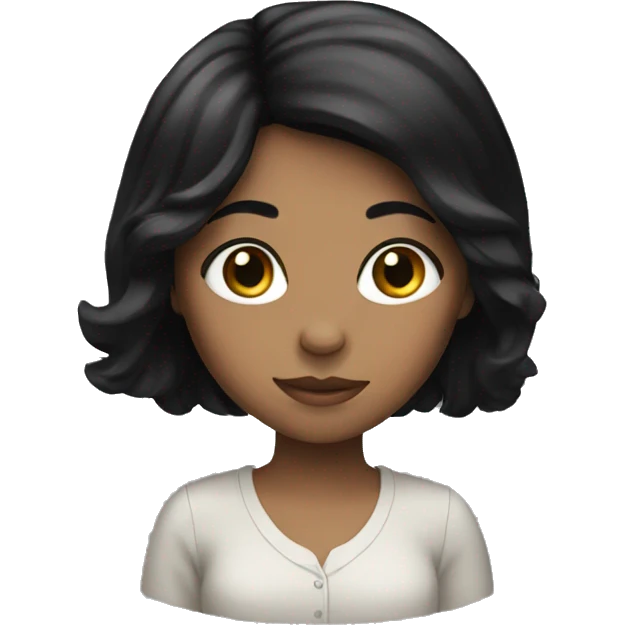 girl with black hair emoji